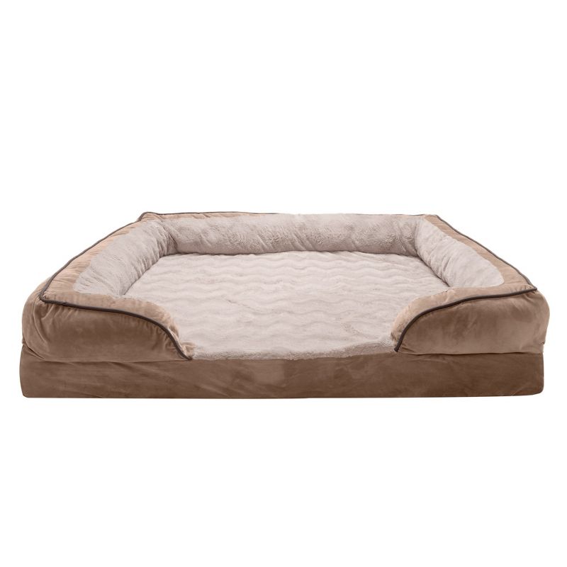 FurHaven Velvet Wave Perfect Comfort Orthopedic Sofa Dog Bed, 2 of 4