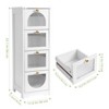 Small Bathroom Cabinet with Drawers, Freestanding Bathroom Floor Cabinet, 11.8 x 11.8 x 33.1 Inches Slim Storage Organizer for Hallway Living Room - 3 of 4