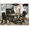 HomeStock 6-Pc Multi-Color Solid Wood Top-Rectangular Upholstered Dining Room Set-Seats 4 - 2 of 4