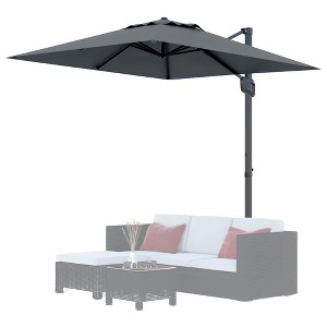 10ft Large Cantilever Patio Umbrella - 360° Rotating, Aluminum Outdoor Shade for Garden, Deck, Pool - 1 of 4