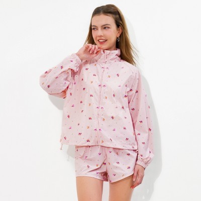 Женские куртки Wild Fable Women's Zip Track Jacket - Wild Fable™ Pink Floral M — фото 5