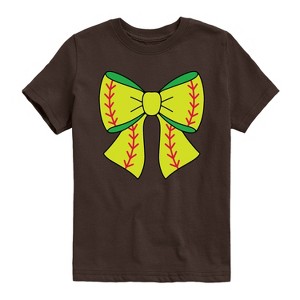 Boys' - Instant Message - Softball Bow Short Sleeve Graphic T-Shirt - 1 of 4