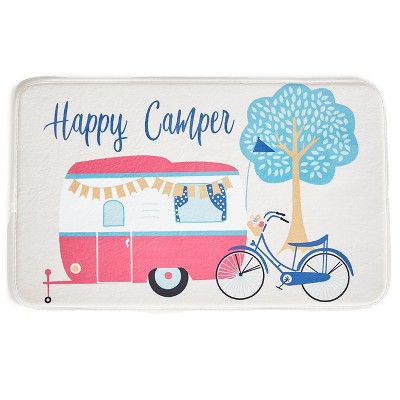 Lakeside Happy Glamper Bathroom Rug with Latex Anti-Skip Backing