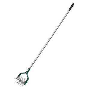 Itopfox Rotary Cultivator Tiller with Adjustable Stainless Steel Handle and Detachable Solid Metal Tines for Garden Soil Loosening and Mixing - 1 of 4