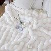 Cozy Throw Blanket, Faux Rabbit Fur Reversible Fleece Blanket, Anti-Shedding Machine Washable Chirstmas Blanket for Sofa/Bedroom/Winter Gift - 4 of 4