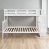 Twin-Over-Full Bunk Bed with Trundle, Storage Staircase, and Guard Rail, No Box Spring Required - 2 of 4