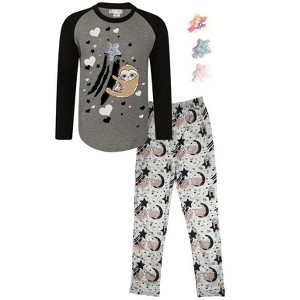 Mi Amore Gigi Sloth Interchangeable Star Pajama Set - 1 of 2