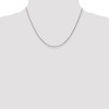 Black Bow Jewelry 1.2mm 14k White Gold Solid Wheat Chain Necklace - 2 of 4