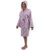 Alpine Swiss Stacy Women Hooded Bathrobe Cotton Terry Cloth Robe for Women Super Absorbent Quick Drying Luxury Hotel Spa Robe - 4 of 4