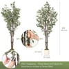 Garvee 5/6/7FT Artificial Eucalyptus Tree, Artificial Plant with White Planter，Large Faux Floor Plant Fake Silk Trees with Lights Home Decor Indoor - 4 of 4