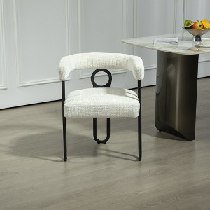 LOVMOR House Hold Contemporary Designed Chenille Fabric Upholstered Accent/Dining Chair/Kitchen Armchair for Living Room set of 2 - 1 of 4