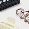 Girls' 3pk Squiggle Claw Clip Set - art class™ Cream/Tan/Black - 3 of 3