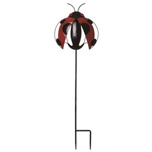Transpac Metal 34.63" Red Spring Lady Bug Yardstake - 1 of 2