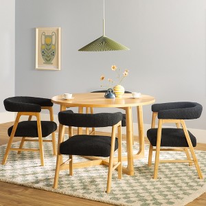 Saracina Home 5pc Round Dining Table Set with Solid Wood Chairs - 1 of 4
