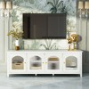 71-Inch TV Stand for TVs up to 70", Entertainment Center with Glass Doors, Storage Cabinet with Drawers, Solid Wood Frame - 2 of 4