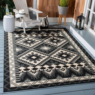 Easy-Care Gray Synthetic 5' x 7' Non-Slip Rectangular Area Rug