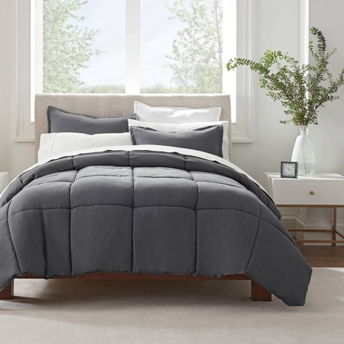 Serta- Simply Clean high quality Antimicrobial 2-Piece Comforter Set