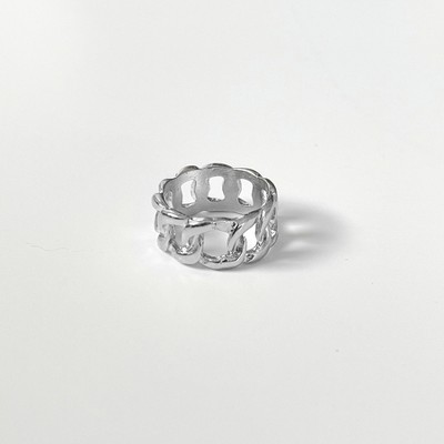 Sanctuary Project Statement Link Chain Ring Silver