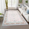Non Slip Machine Washable Runners Ultra Thin Indoor Foldable Print Carpet Vintage Retro Floral Medallion Floor Cover - 2 of 4