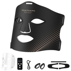 Teendow LED Face Mask Light Therapy, 8 Modes Portable Red Light Therapy for Face, 850NM Infrared & Red Light Mask - 1 of 4