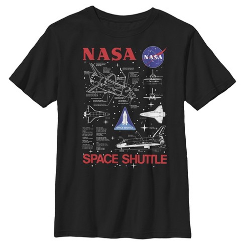 5/6 NASA SPACE SHUTTLE PATCH Licensed T-Shirt KIDS Sizes 4 7 