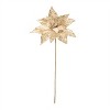 Beaded Poinsettia Flower Stem (Set of 6) - 3 of 3