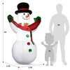 Costway 6 FT Inflatable Christmas Snowman w/ LED Lights Blow Up Outdoor Yard Decoration - 4 of 4