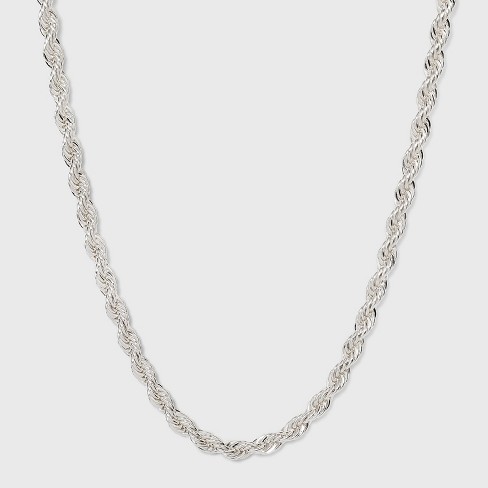 Twisted chain necklace deals silver