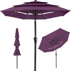 Best Choice Products 10ft 3-Tier Patio Umbrella, Market Sun Shade w/ Tilt Adjustment, Easy Crank - 1 of 4