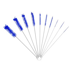 Unique Bargains Flexible Durable Stainless Steel Nylon Tube Cleaning Brush 10 Pcs - 1 of 4