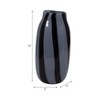 Decorative Glass Vase with Striped Finish for Living Room Decor - Modern Flower Vase for Home, Bedroom, and Office Decor - House Decor - Black - 4 of 4