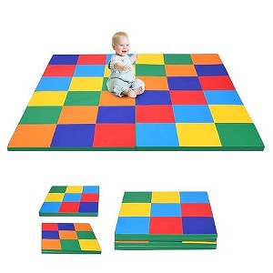Costzon Toddler Foam Play Mat, Foldable 58" Square Non-Skid Mat, Soft Waterproof Crawling Mat for Home, Daycare, Nursery Use - 1 of 4