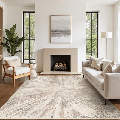 Abynow Medallion Distressed Persian Indoor Area Rug