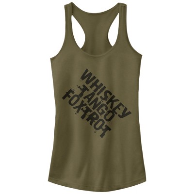 Lost Gods Distressed Whiskey Tango Foxtrot Racerback Tank Top