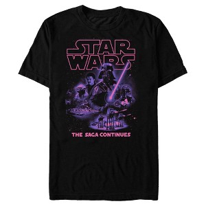 Men's Star Wars Retro Saga Continues Character Collage T-Shirt - 1 of 4