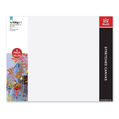 Kingart 16" x 20" 6ct Stretched Canvas Value Pack