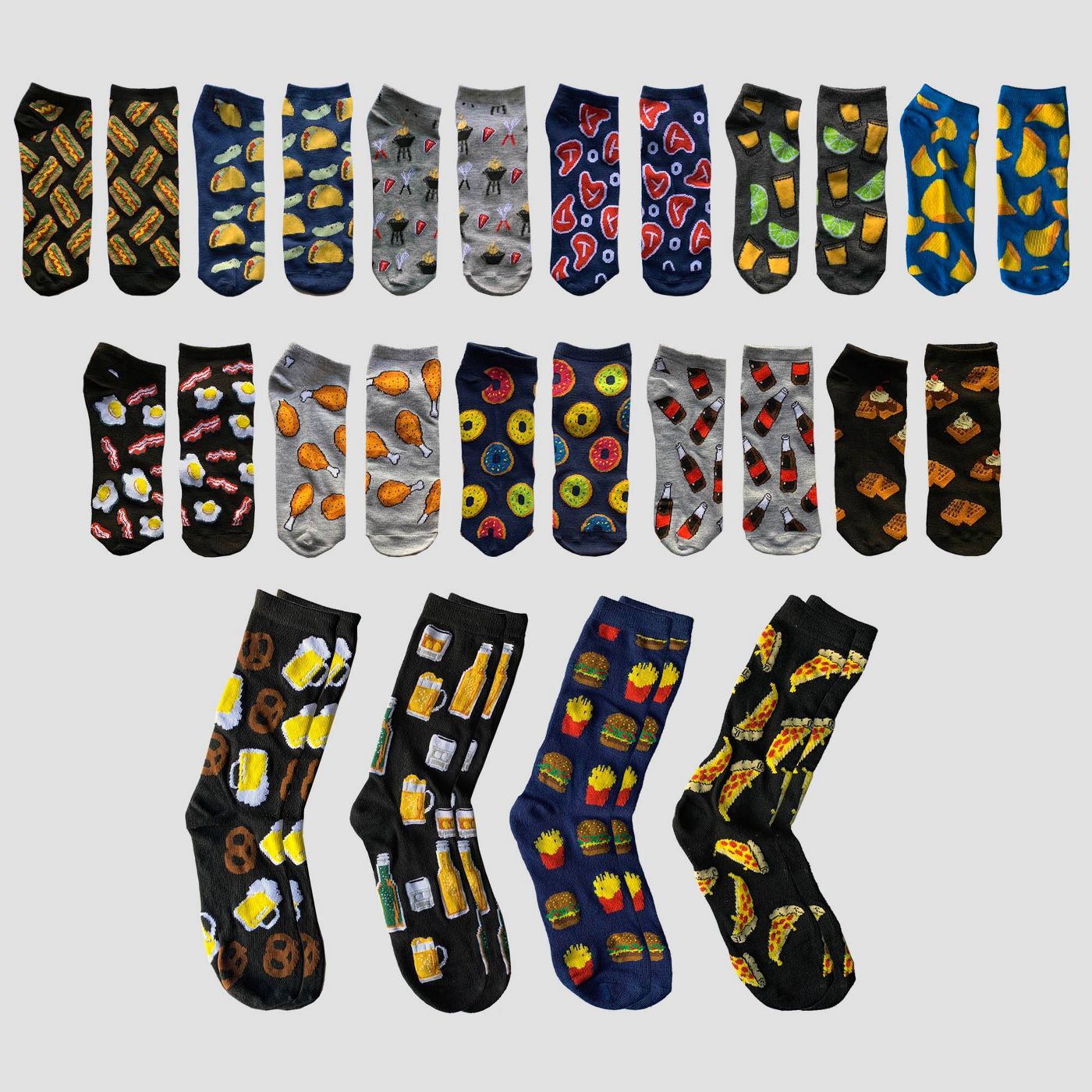Men's Food Only 15 Days of Socks Advent Calendar - Assorted Colors One Size - image 1 of 4