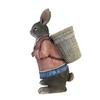 15.5 Inch Rabbit With Basket Backpack Bunny Pastel Figurine Animal Figurines - 4 of 4