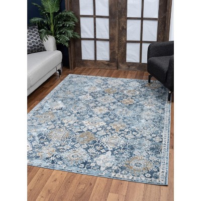 Blue 2 ft. x 3 ft. Area Rug ¨C Soft, Durable, 100% Polyester Accent Rug for Entryway, Bedroom, or Living Room - Nertpow