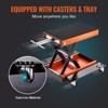 VEVOR Motorcycle Lift, 1100 LBS Motorcycle Lift ATV Scissor Lift Jack with Dolly & Hand Crank, Center Hoist Crank Stand with Wide Deck & Tool Tray - 4 of 4