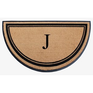 A1HC Natural Coir & Rubber Hand Flocked Large Monogrammed Door Mat 36" X 72" Thick Durable Doormats - 1 of 4