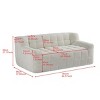 Modern Velvet Memory Foam Bean Bag Chair for Adults, No Assembly Required Floor Sofa for Living Room or Bedroom - The Pop Home - 3 of 4