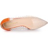 Allegra K Women's Pointed Toe Clear Rhinestone Ballet Flats - 4 of 4