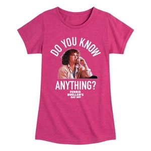 Girls' - Ferris Bueller's Day Off - Do You Know Anything Fitted Short Sleeve Graphic T-Shirt - 1 of 4