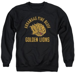 University of Arkansas at Pine Bluff Official Golden Lions Logo Adult Crewneck Sweatshirt - 1 of 4