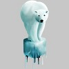 Men's Design By Humans Polar Bear: Global warming By asitha T-Shirt - 2 of 4