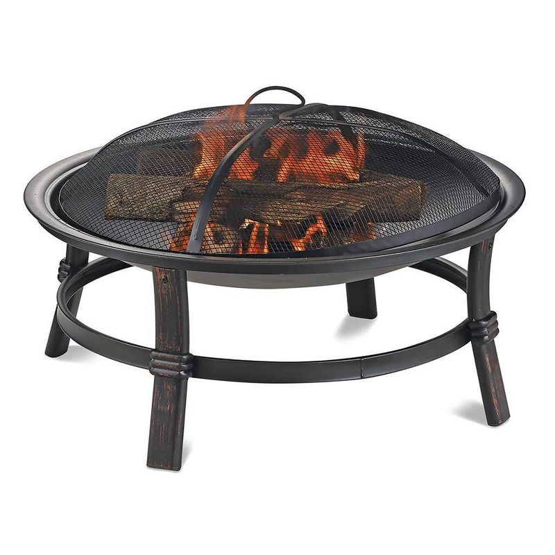 Endless Summer Round Wood Burning Outdoor Fire Pit Copper, 3 of 6