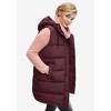 ellos Women's Plus Size Long Hooded Puffer Vest - 4 of 4