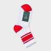 Women's Game Day Varsity Stripe Ribbed Cushioned Mid Crew Socks - Wild Fable™ - 2 of 3