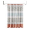 Grungis 72x72 Inch Cotton Shower Curtains with 12 Button Holes at the Top and Printed and Pieced Multi Pattern Design for Bathroom - 2 of 4